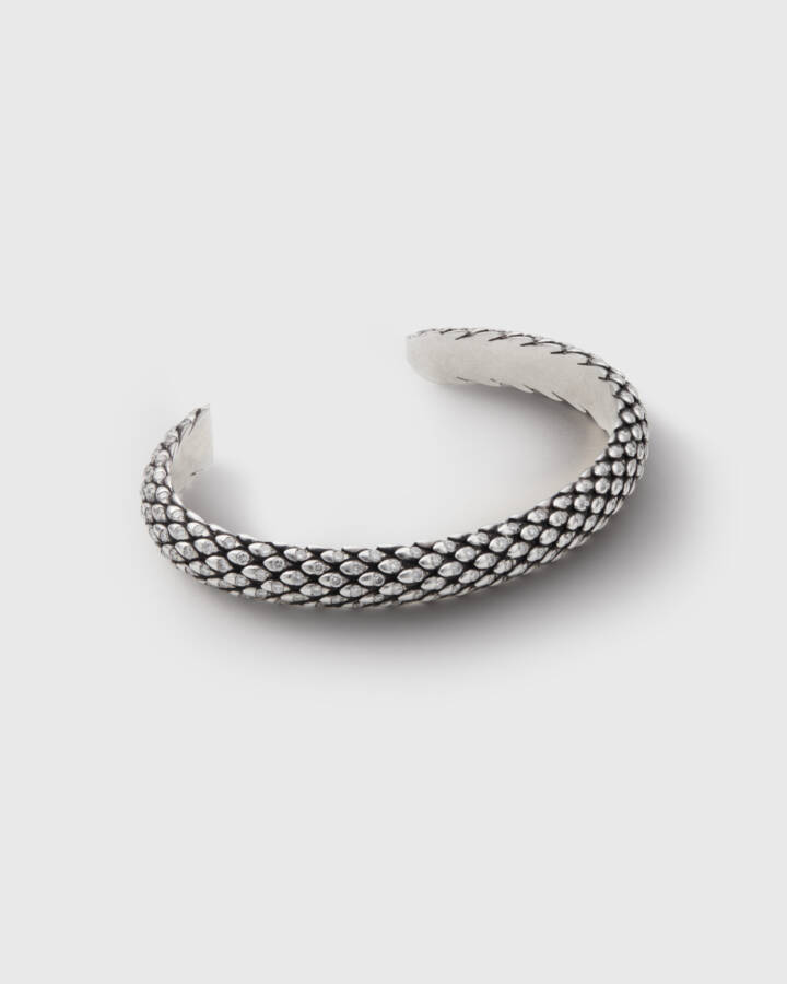 Serpent Open Bangle Silver & Diamond, WILD SONS PARIS, Product Image