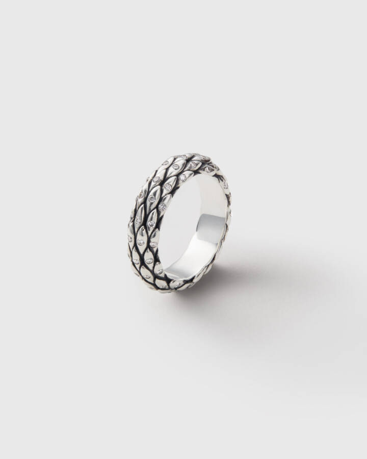 Serpent Ring Silver & Diamonds, Wildsons Paris