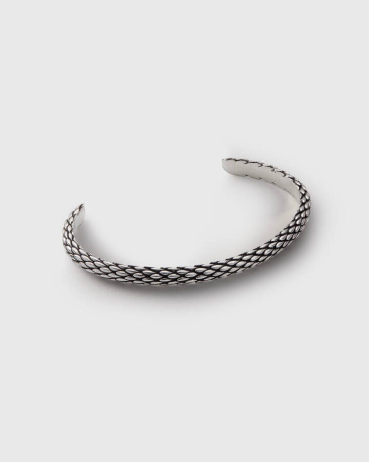 Viper Open Bangle, Silver, Wildsons, Product Image