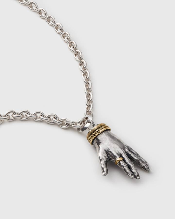 Eli Pendant Charm Silver and Gold, Gematria, Product Image