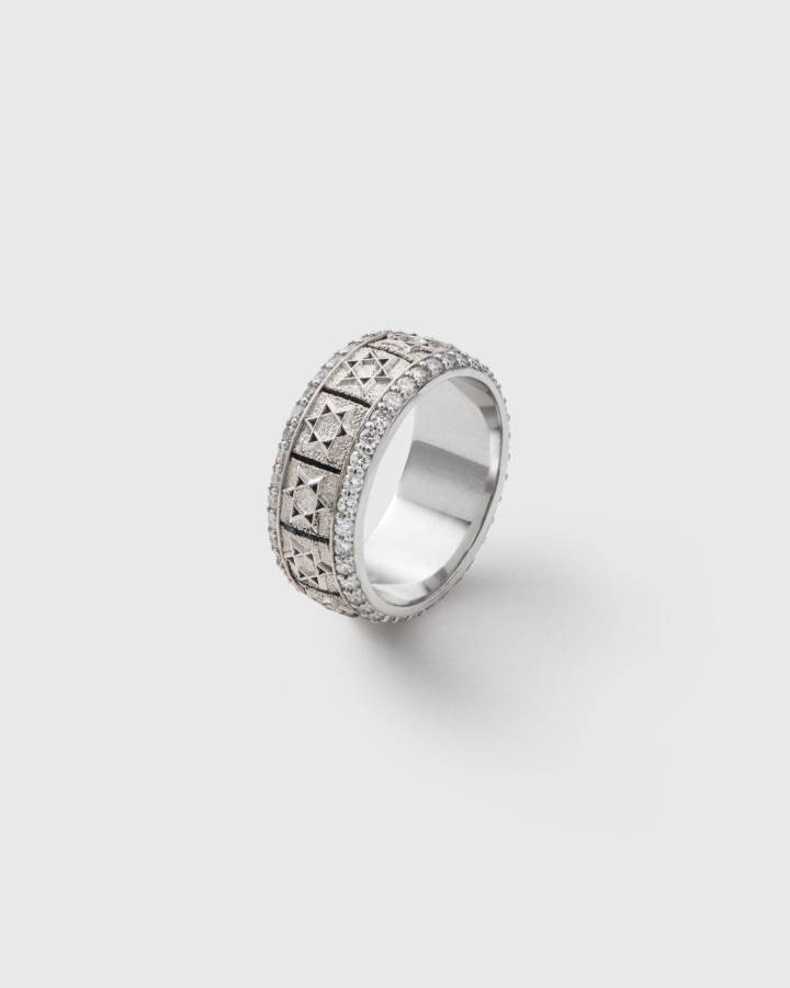 Hagana Ring Diamonds, Gematria, Product Image