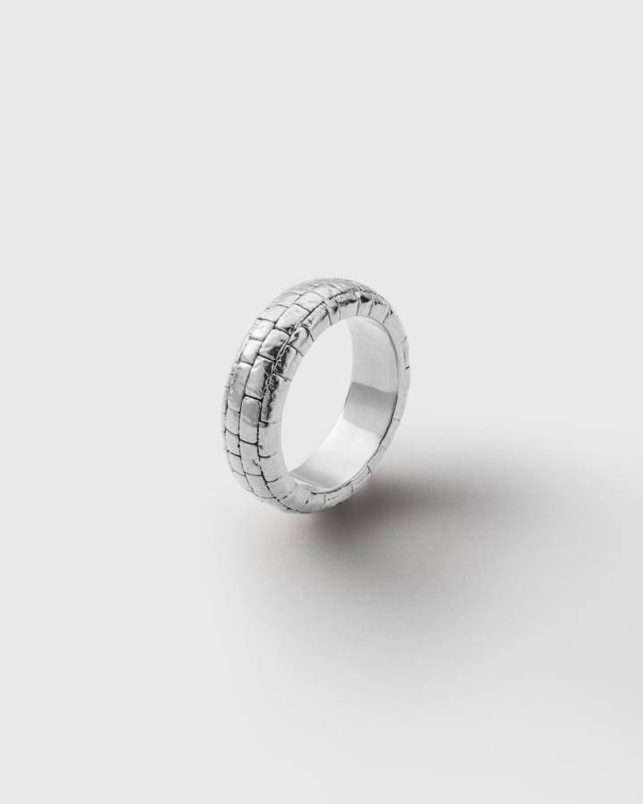 Kotel Ring Silver, Gematria, Product Image