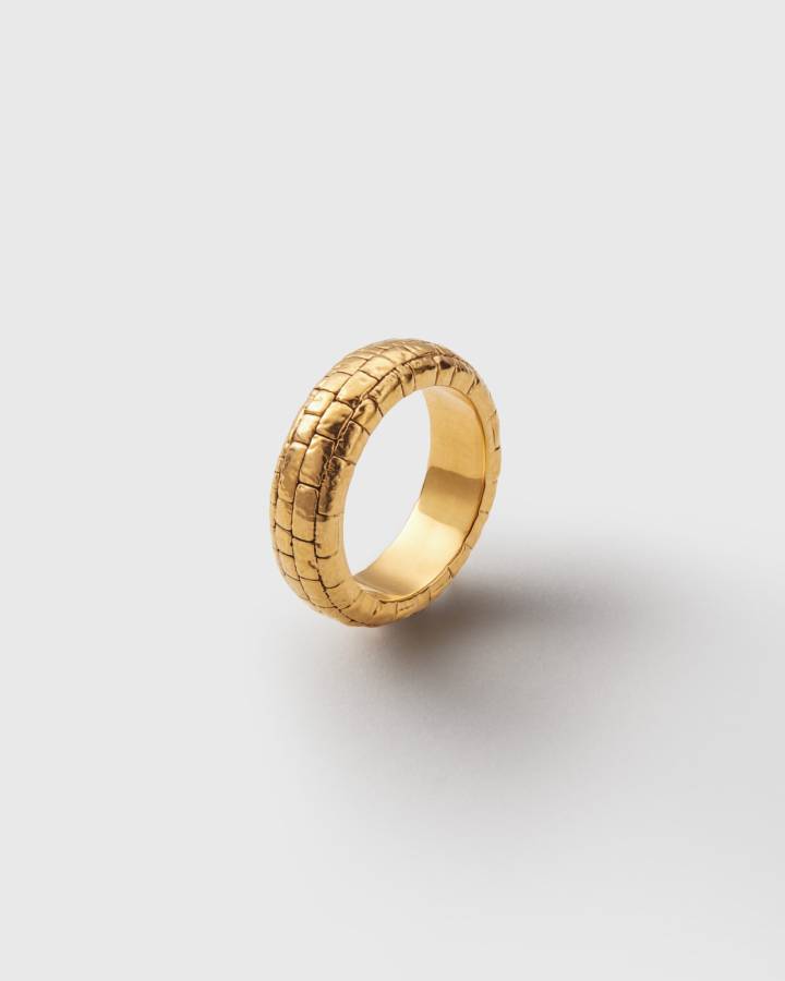 Kotel Ring Gold, Gematria, Product Image